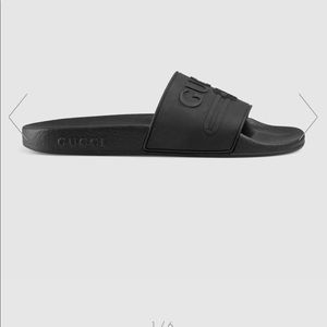 Brand new Gucci black pool slides women’s size 9